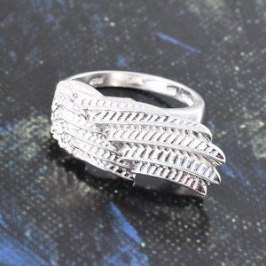 Sterling Silver Wing Ring (Size 7.0) (6.8 g)